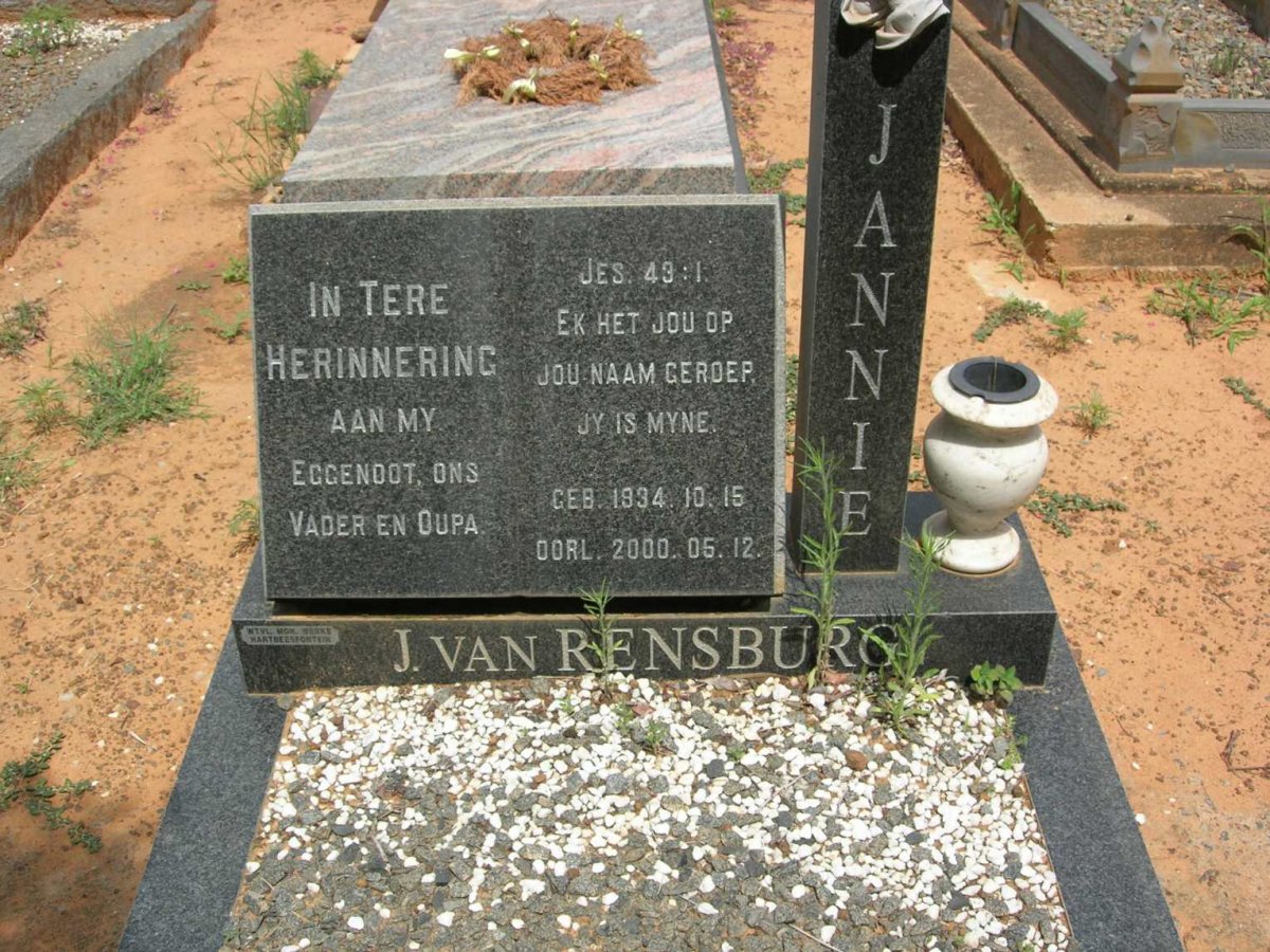 RENSBURG J., van 1934-2000