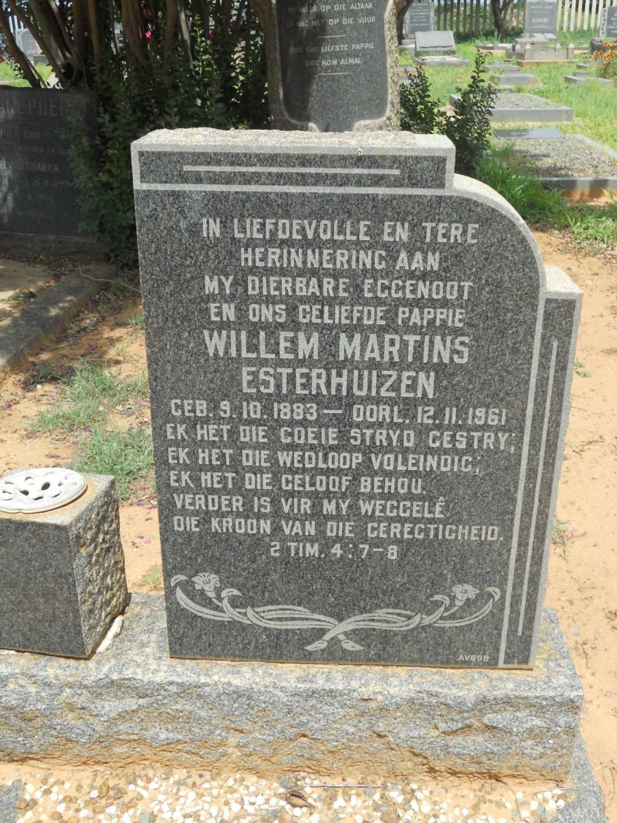 ESTERHUIZEN Willem Martins 1883-1961