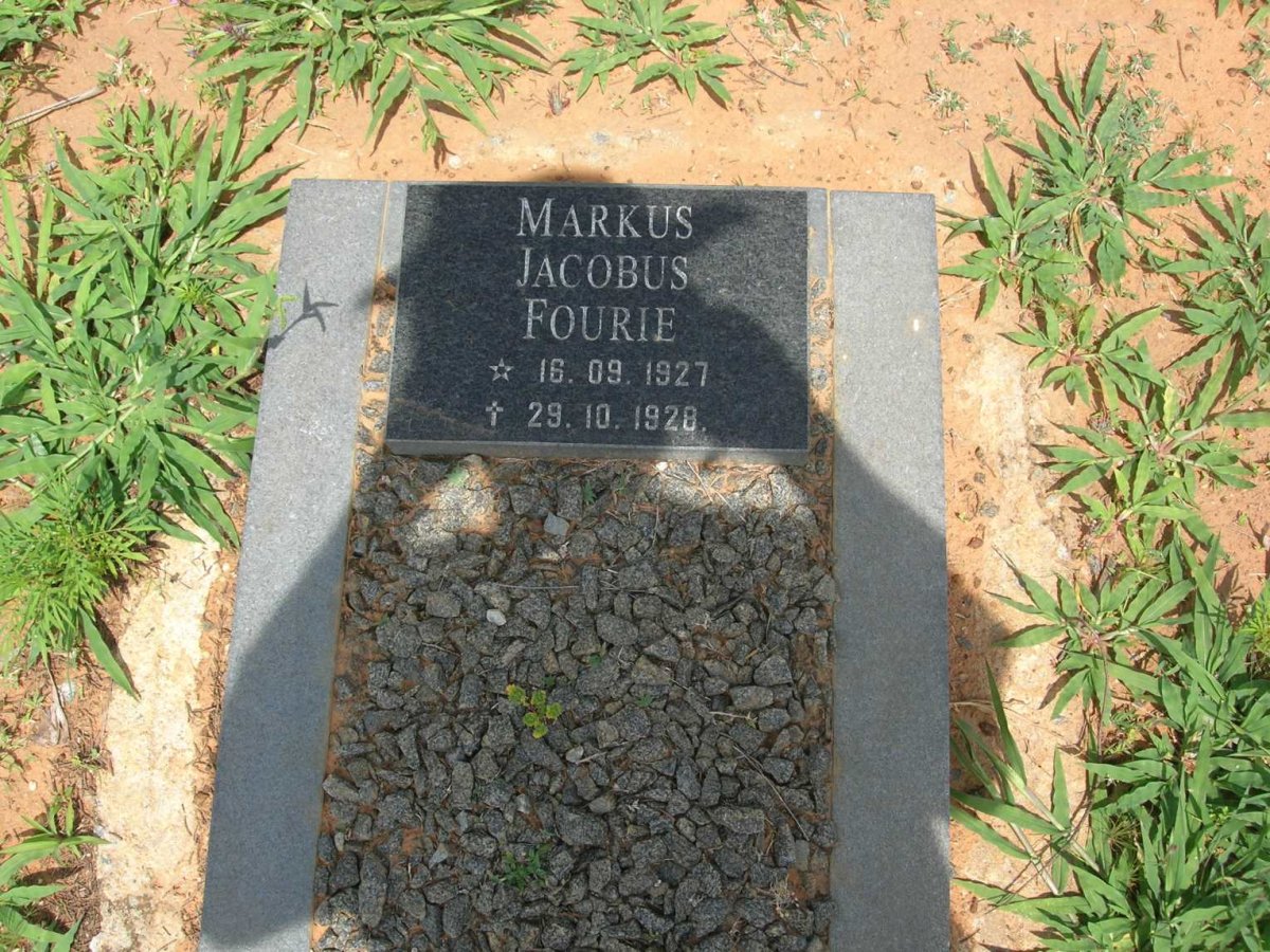 FOURIE Markus Jacobus 1927-1928