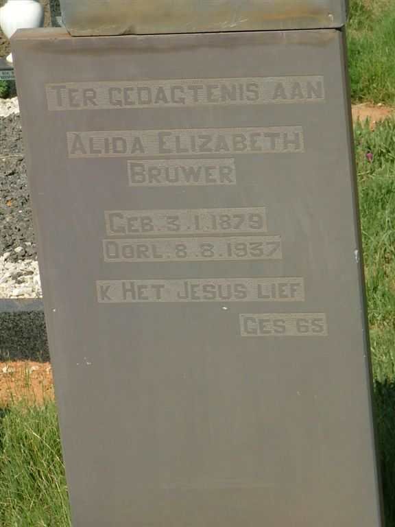 BRUWER Alida Elizabeth Bruwer 1879-1937