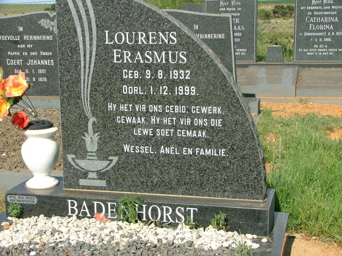 BADENHORST Lourens Erasmus 1932-1999