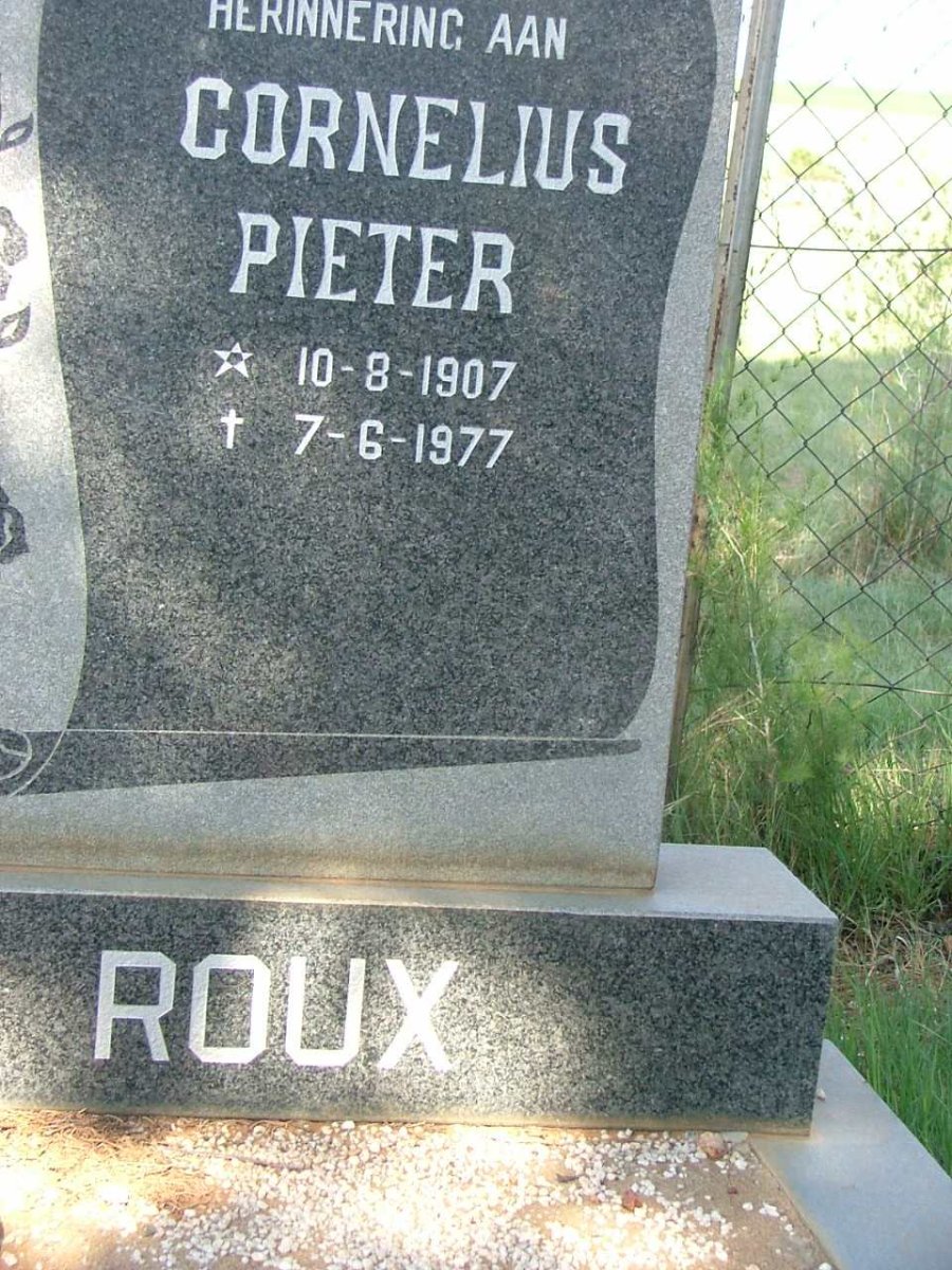 ROUX Cornelius Pieter 1907-1977