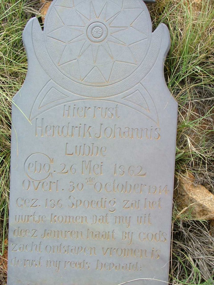 LUBBE Hendrik Johannis 1862-1914