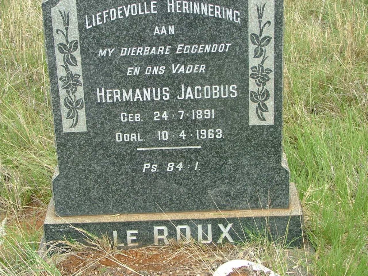 ROUX Hermanus Jacobus, le 1891-1963