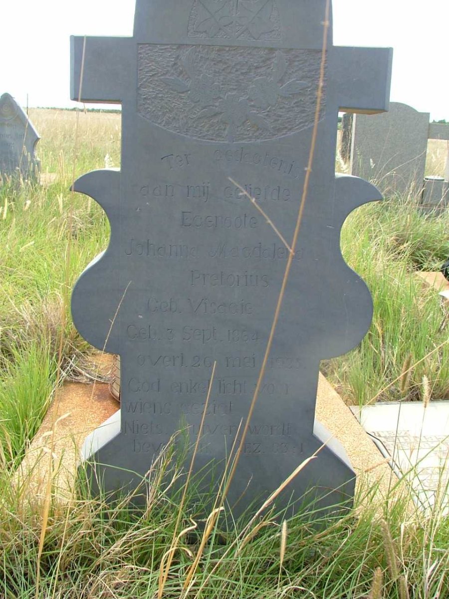 PRETORIUS Johanna Magdalena nee VISAGIE 1864-1925