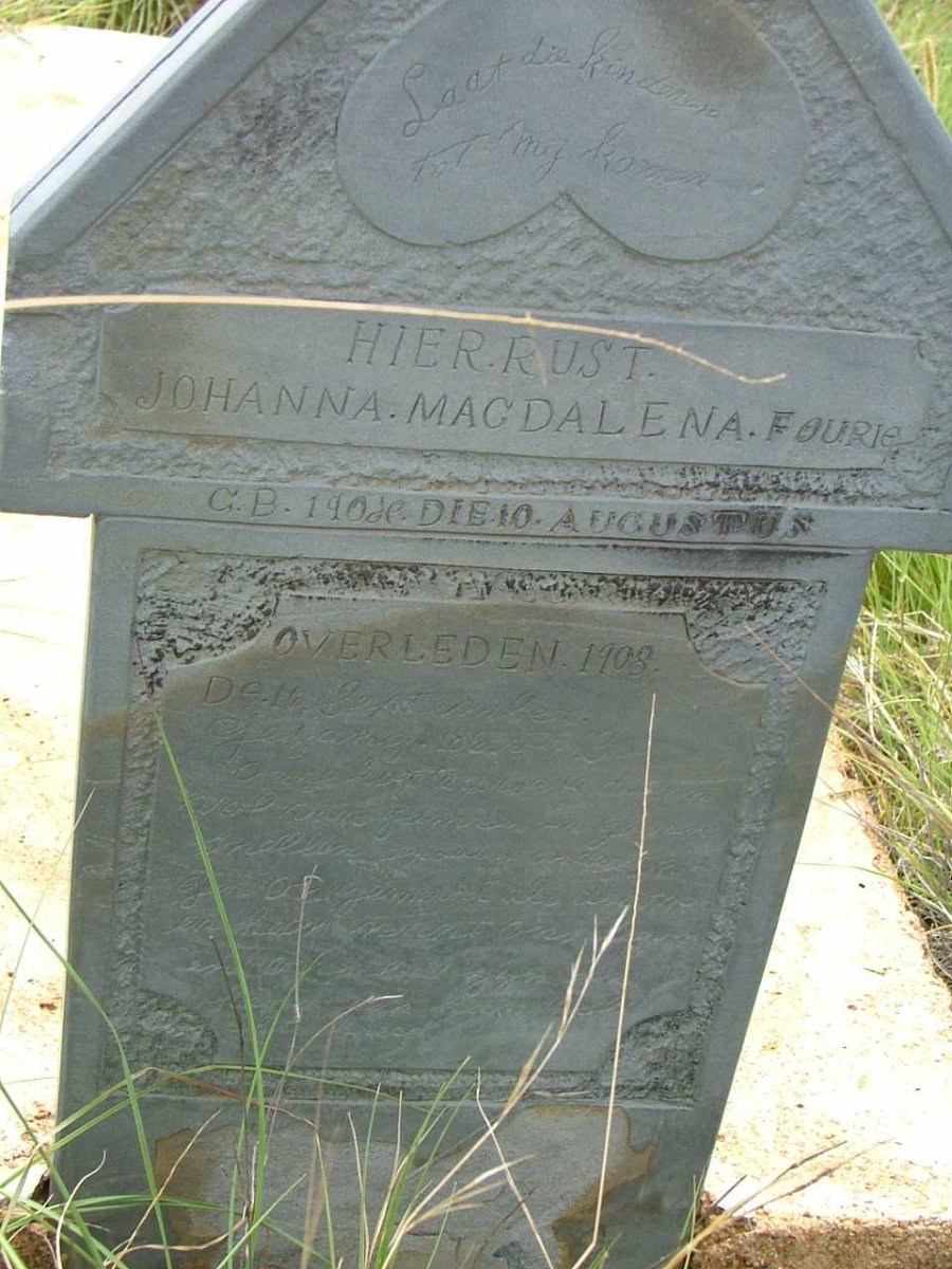 FOURIE Johanna Magdalena 1902-1908