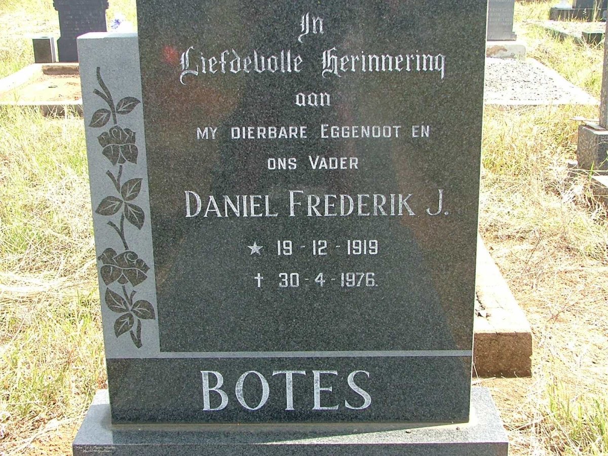 BOTES Daniel Frederik J. 1919-1976