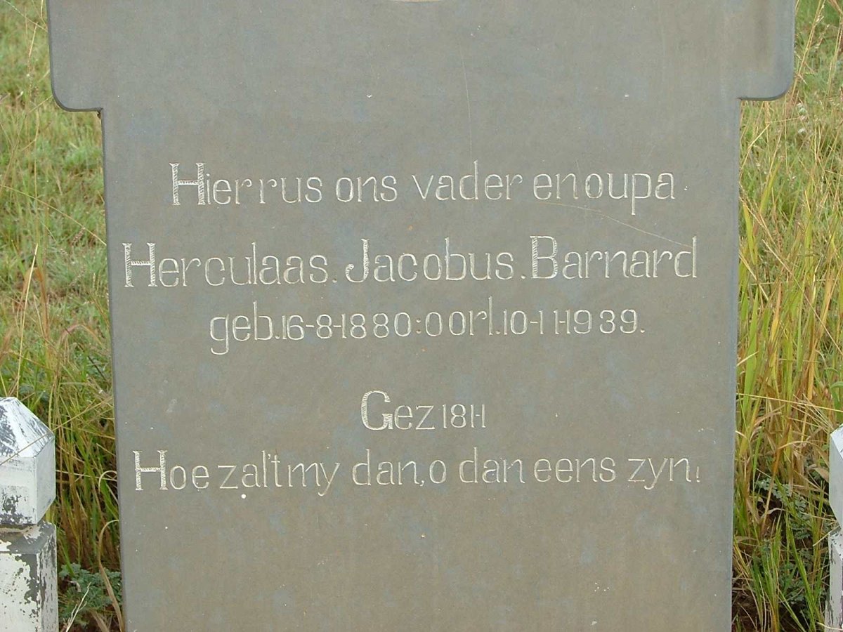 BARNARD Herculaas Jacobus 1880-1939