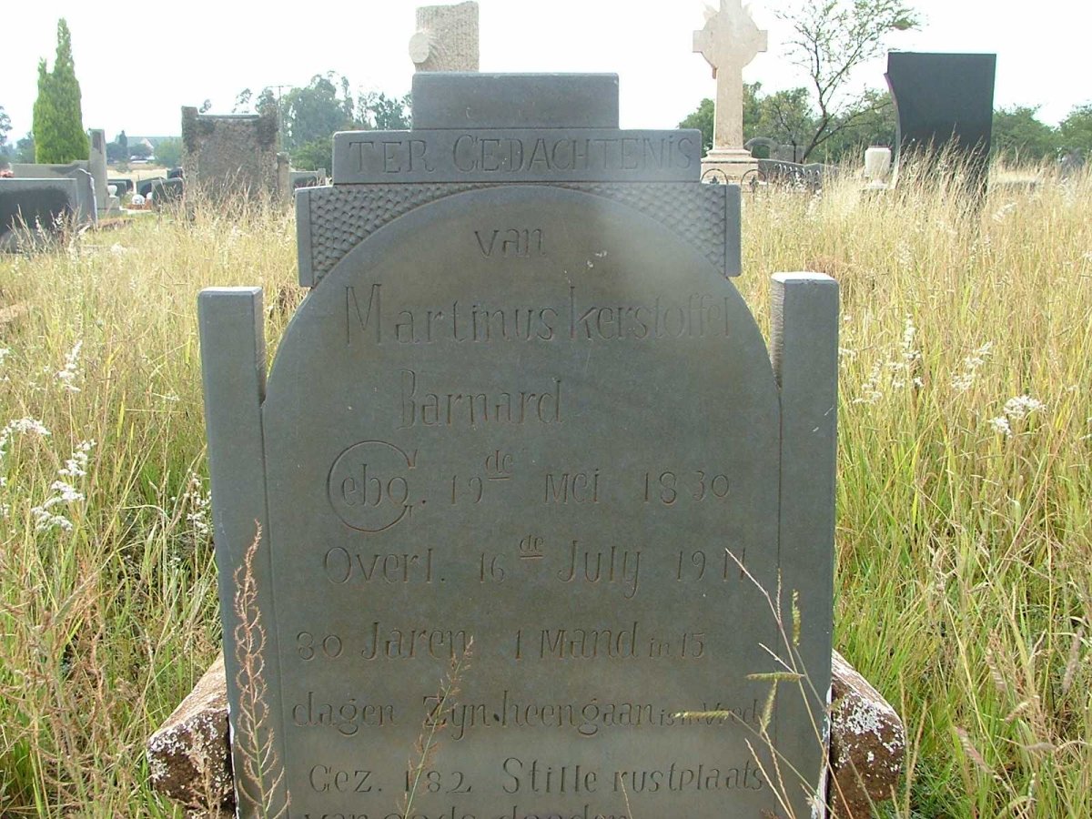BARNARD Martinus Kerstoffel 1830-1911