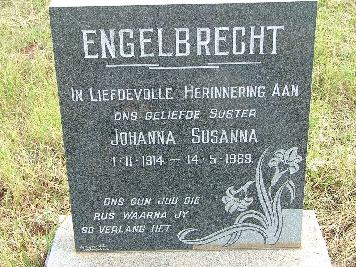 ENGELBRECHT Johanna Susanna 1914-1969