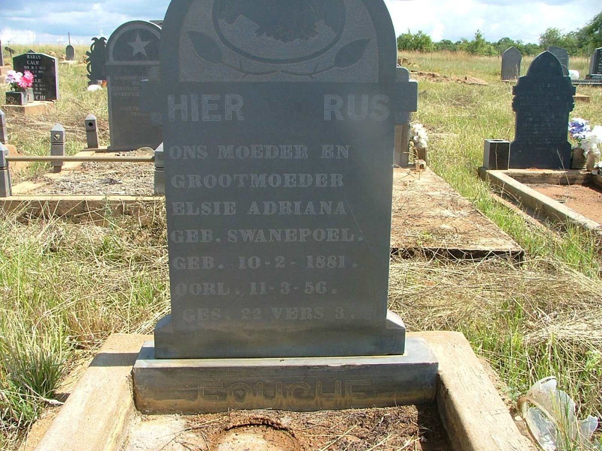 FOUCHE Elsie Adriana nee SWANEPOEL 1881-1956