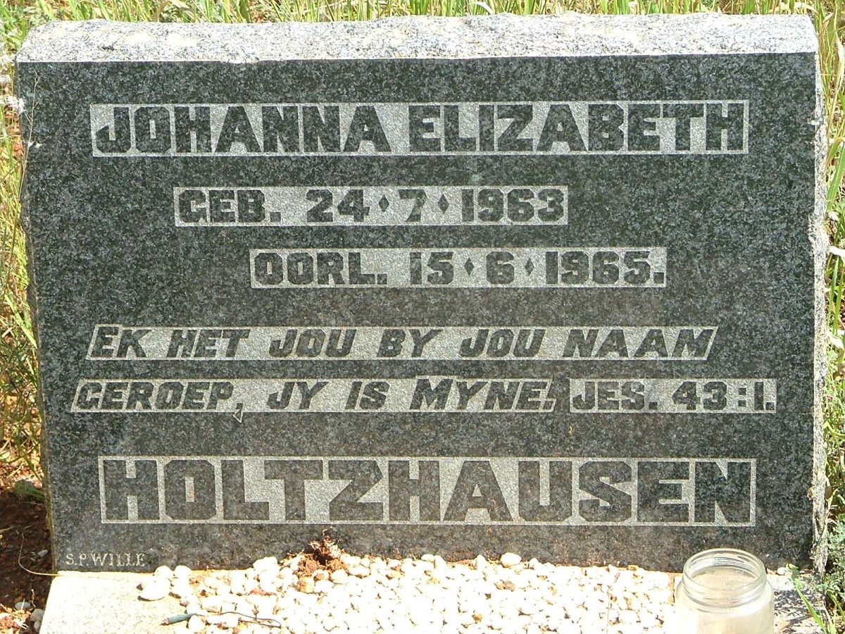 HOLTZHAUSEN Johanna Elizabeth 1963-1965