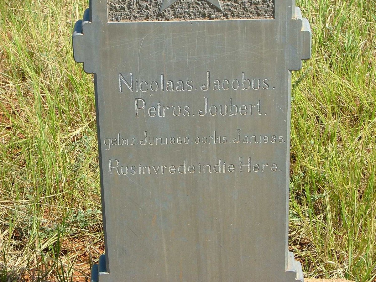 JOUBERT Nicolaas Jacobus Petrus 1860-1935