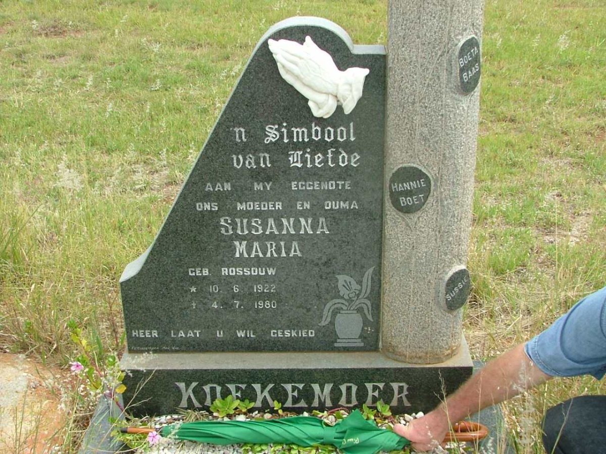 KOEKEMOER Susanna Maria nee  ROSSOUW 1922-1980
