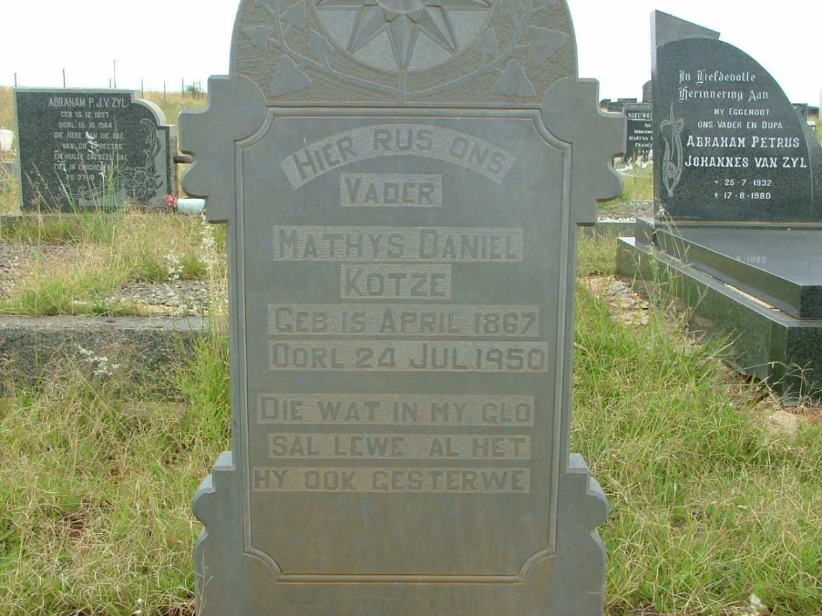 KOTZE Mathys Daniel 1867-1950