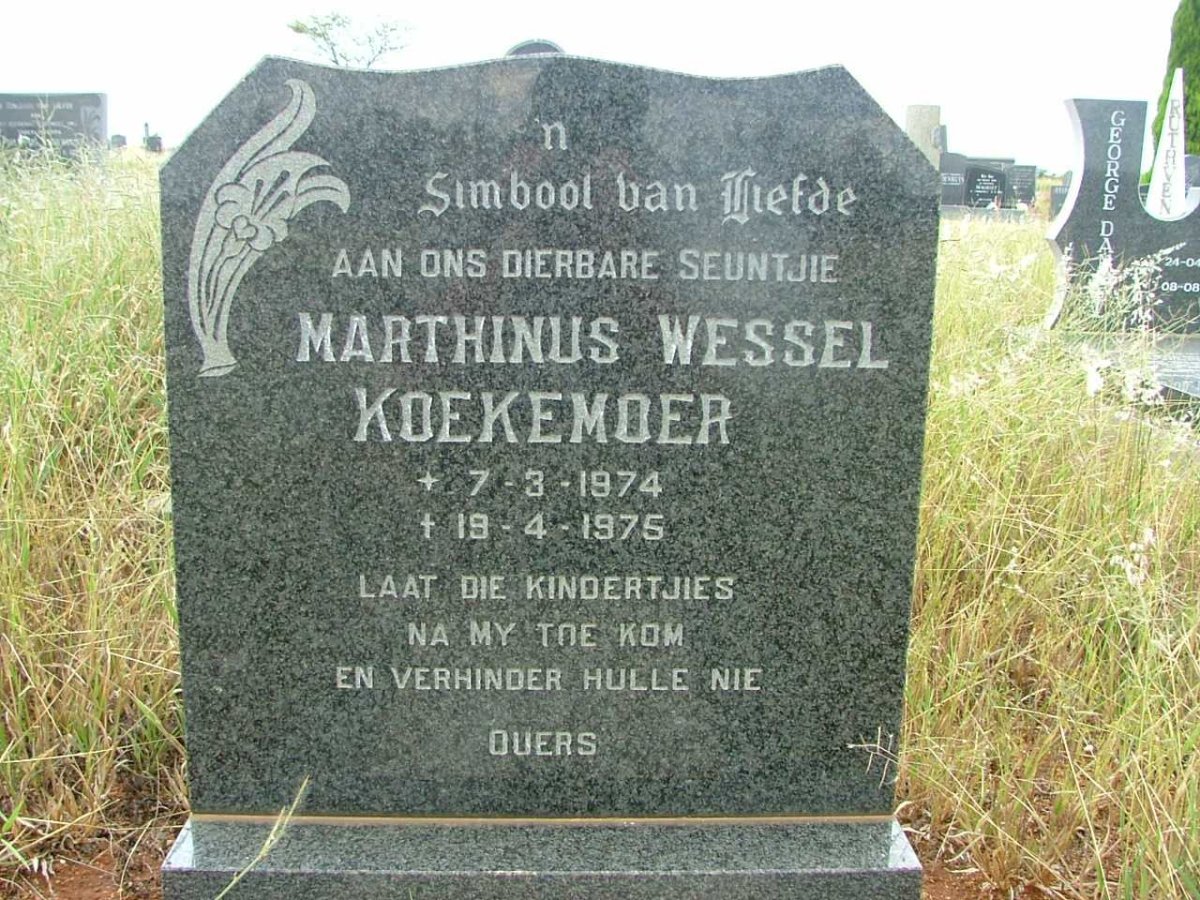 KOEKEMOER Marthinus Wessel 1974-1975