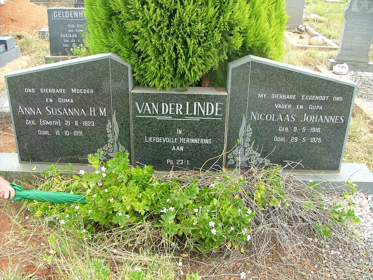 LINDE Nicolaas Johannes, van der 1916-1975 &amp; Anna Susanna  SMITH 1923-1991