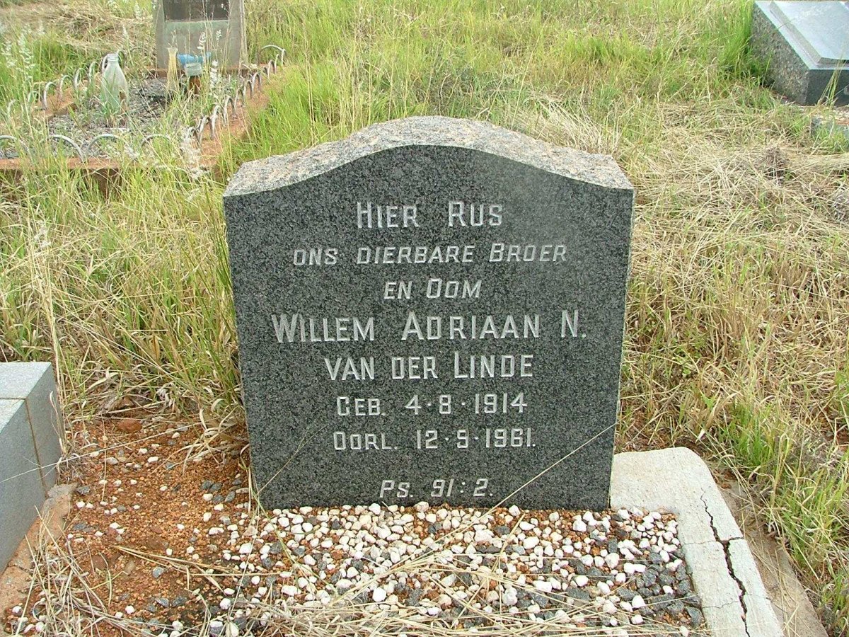 LINDE Willem Adriaan, van der 1914-1961