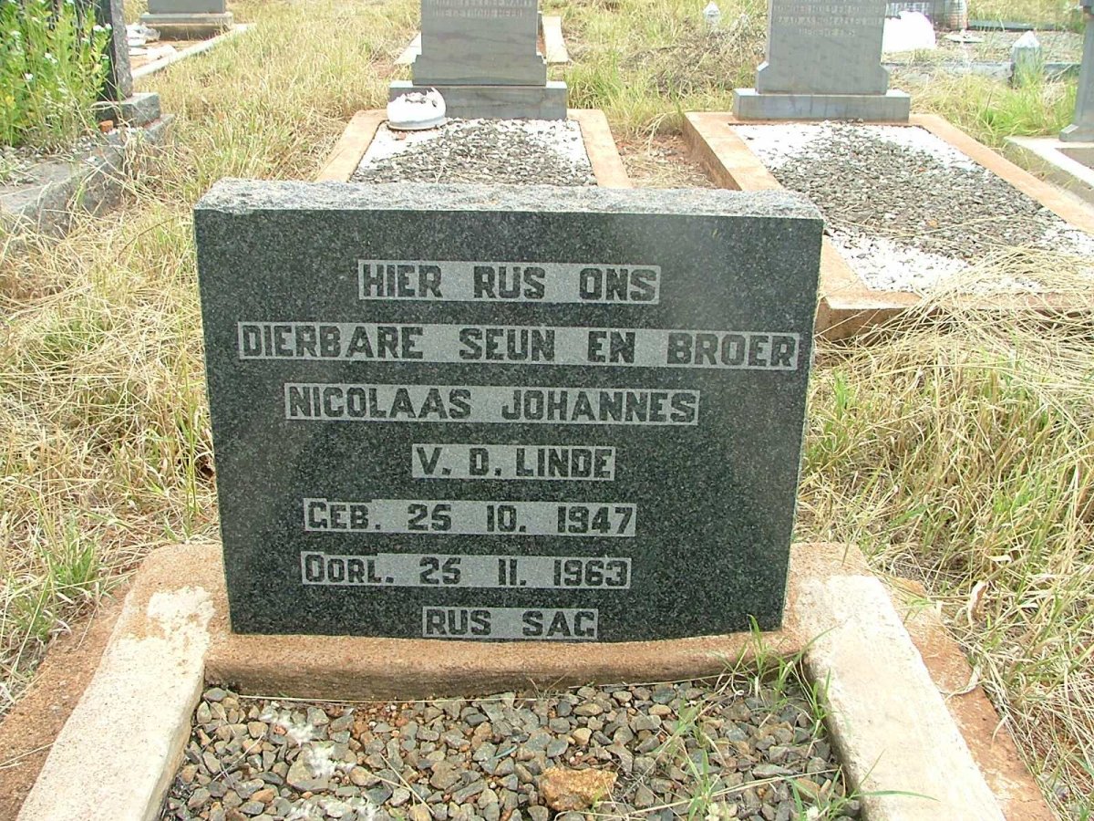 LINDE Nicolaas Johannes, v.d. 1947-1963
