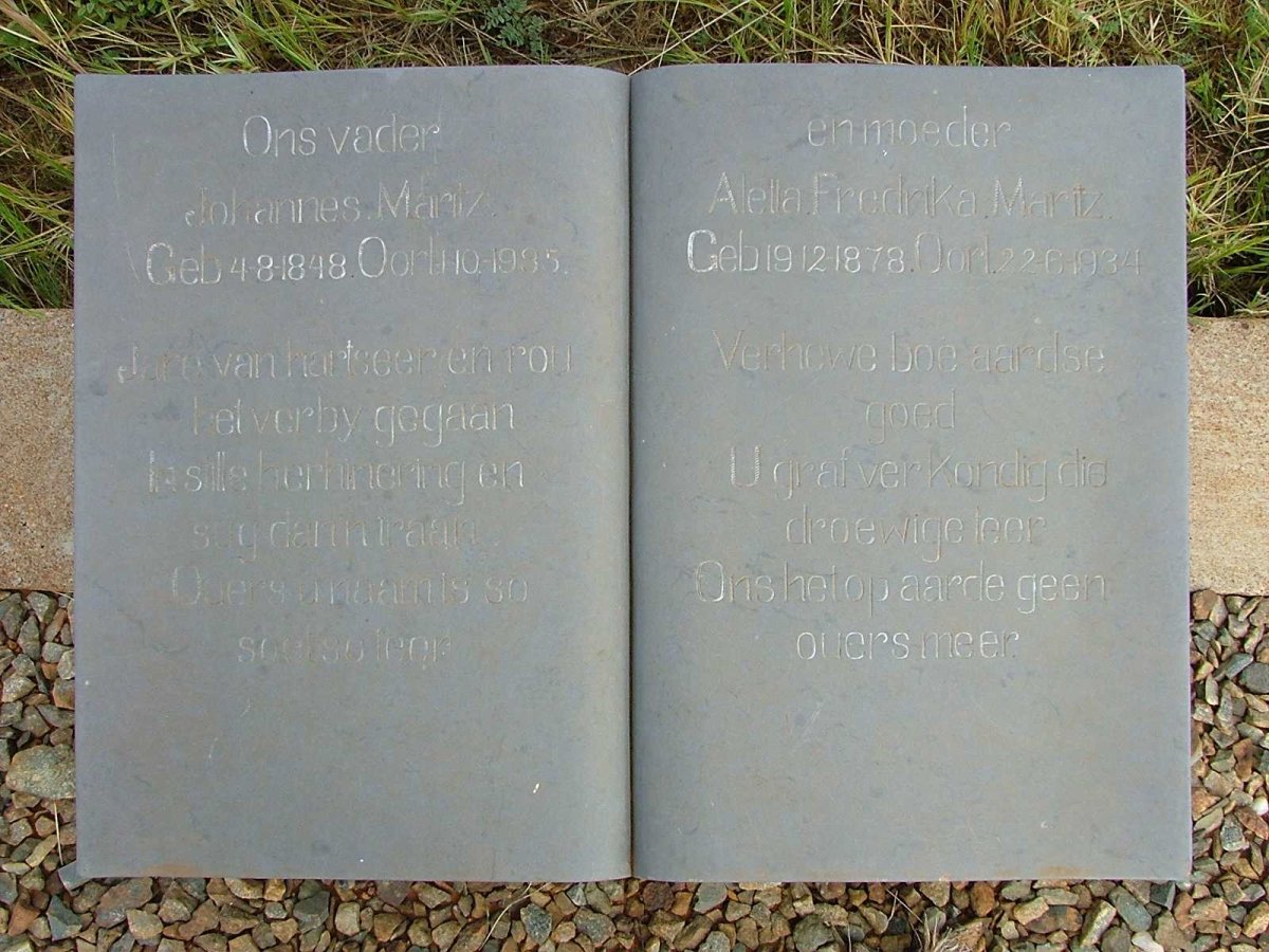 MARITZ Johannes 1848-1935 &amp; Aletta Fredrika 1878-1934