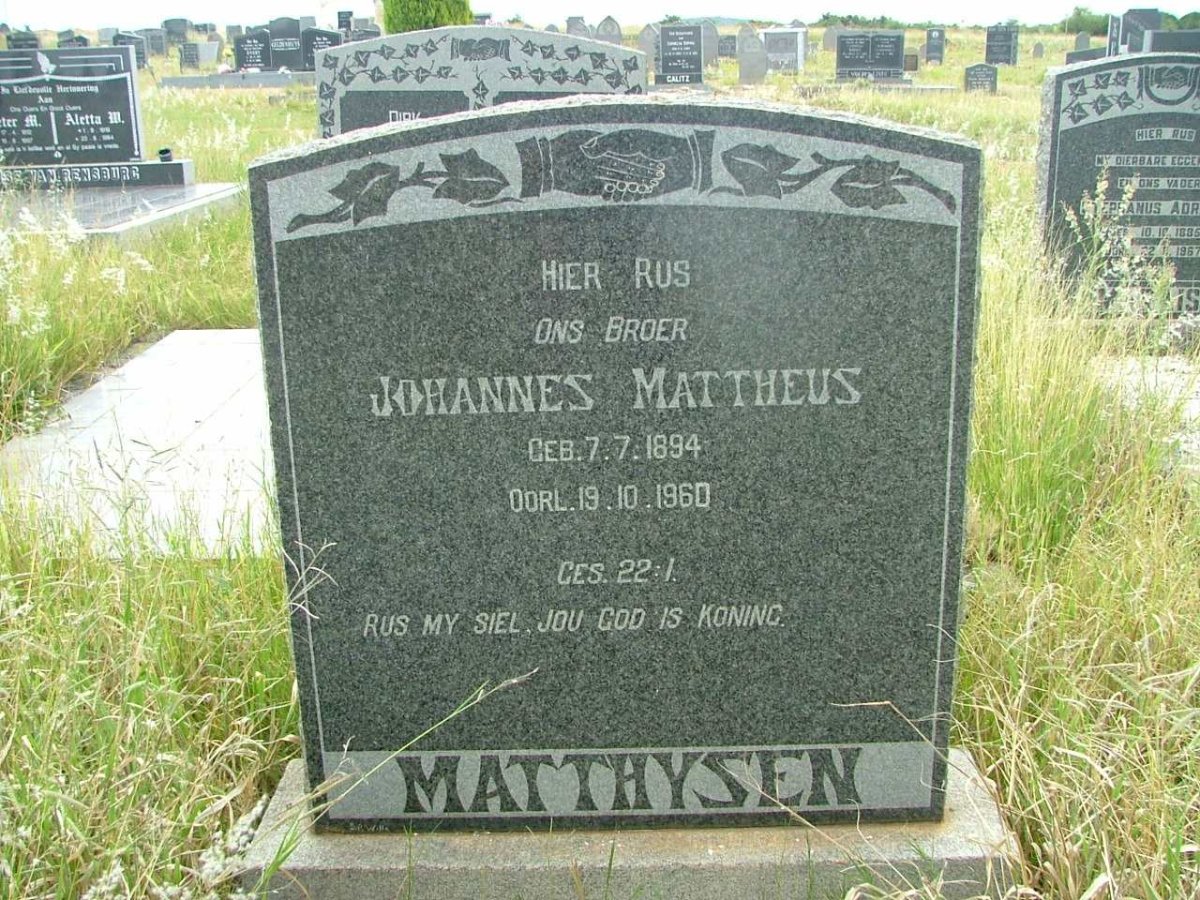 MATTHYSEN Johannes Mattheus 1894-1960