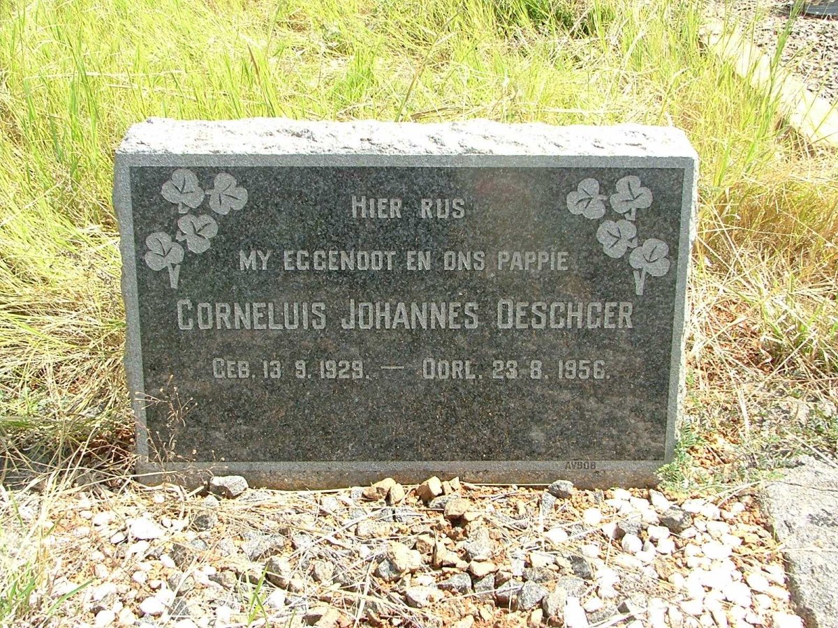 OESCHGER Cornelius Johannes 1929-1956