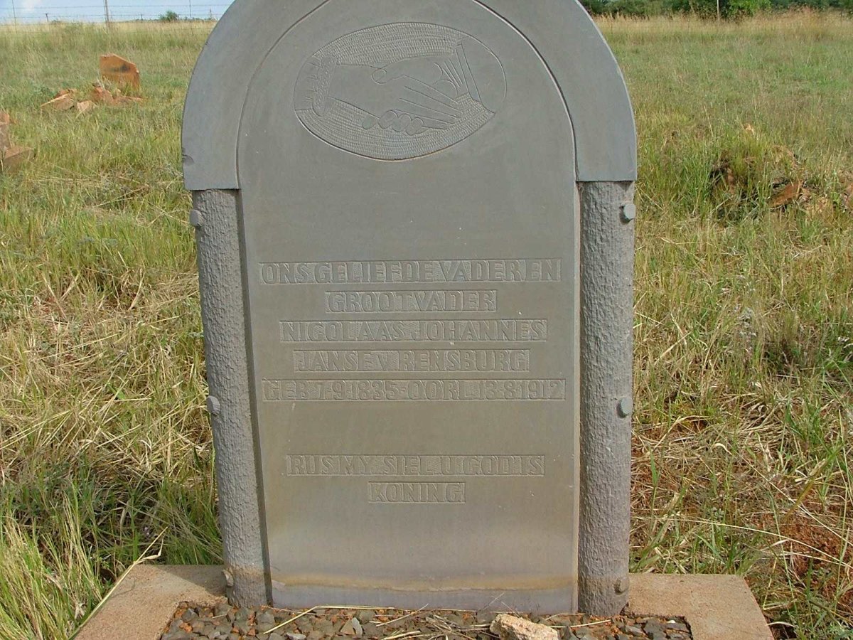 RENSBURG Nicolaas Johannes, Janse van  1885-1912