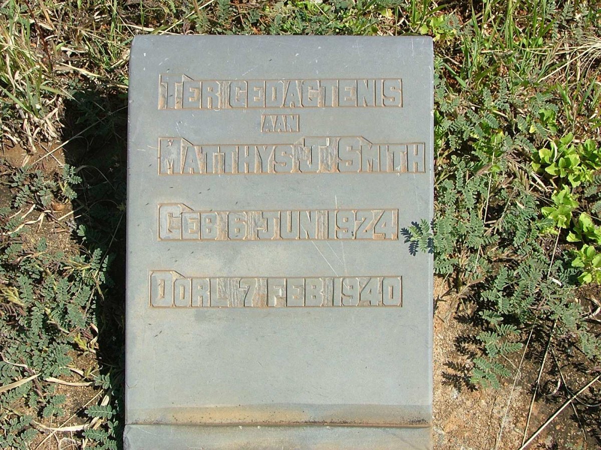 SMITH Matthys J. 1924-1940