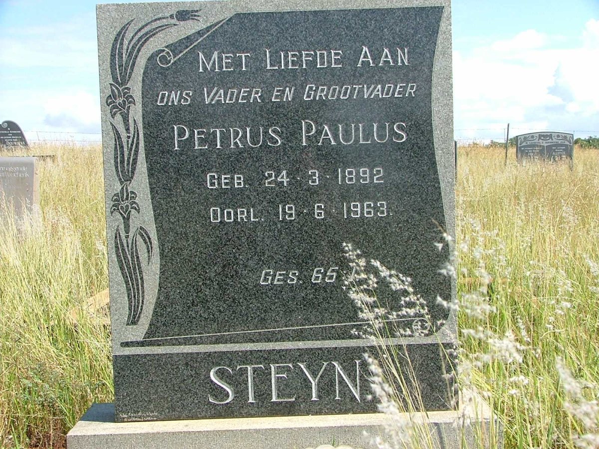 STEYN Petrus Paulus 1892-1963