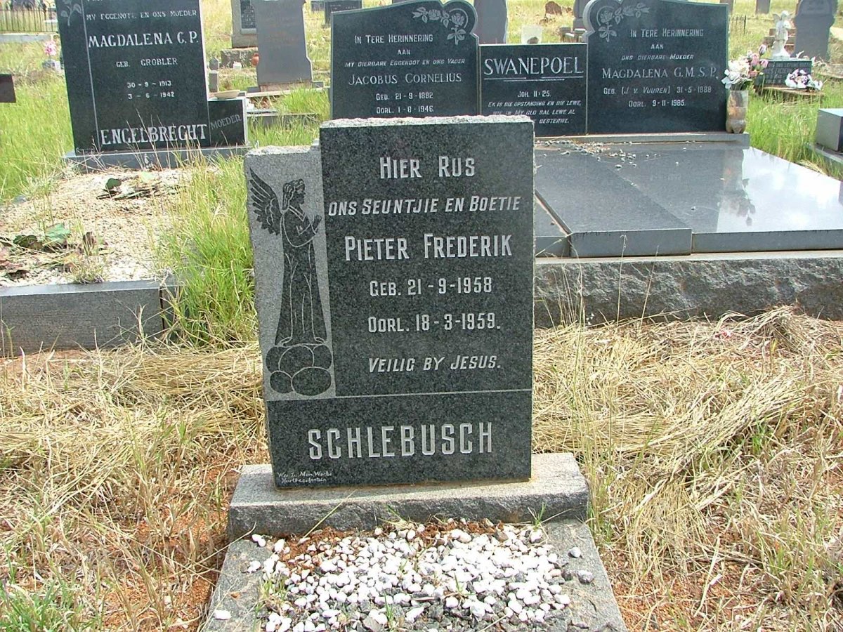 SCHLEBUSCH Pieter Frederik 1958-1959