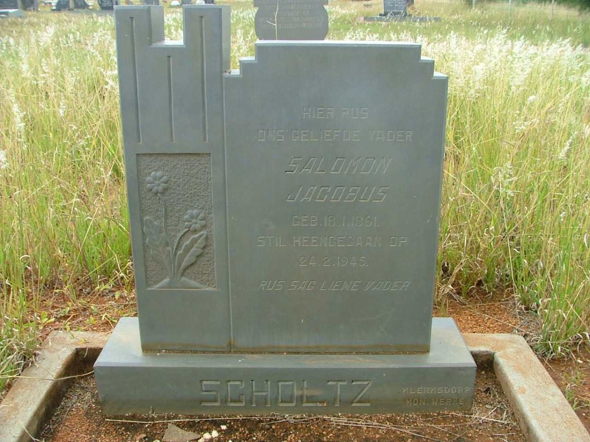 SCHOLTZ Salomon Jacobus 1861-1945