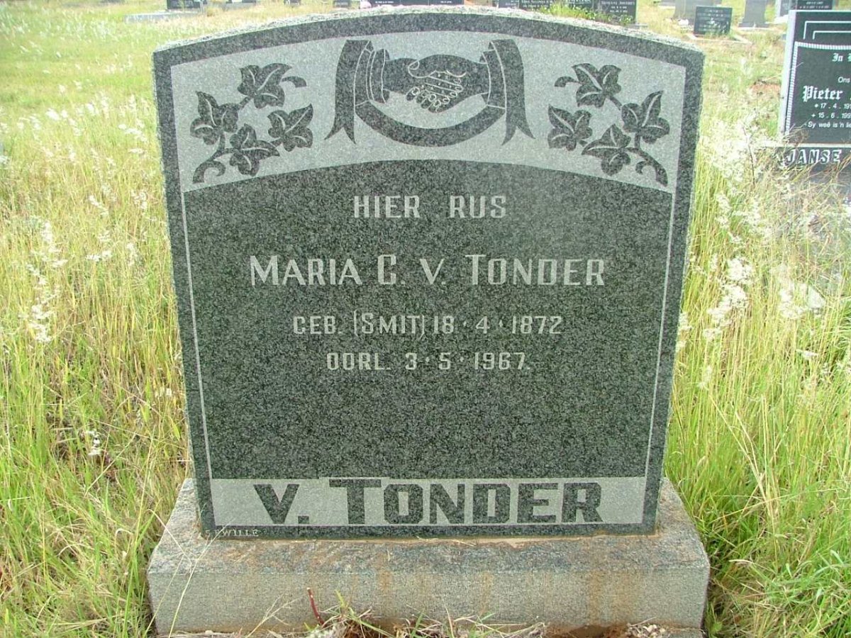 TONDER Maria C., van 1872-1967