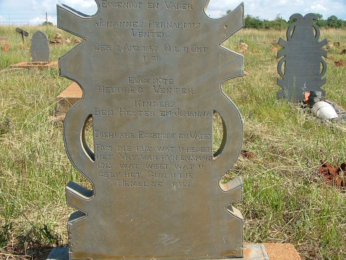 VENTER Johannes Bernadus 1867-1938