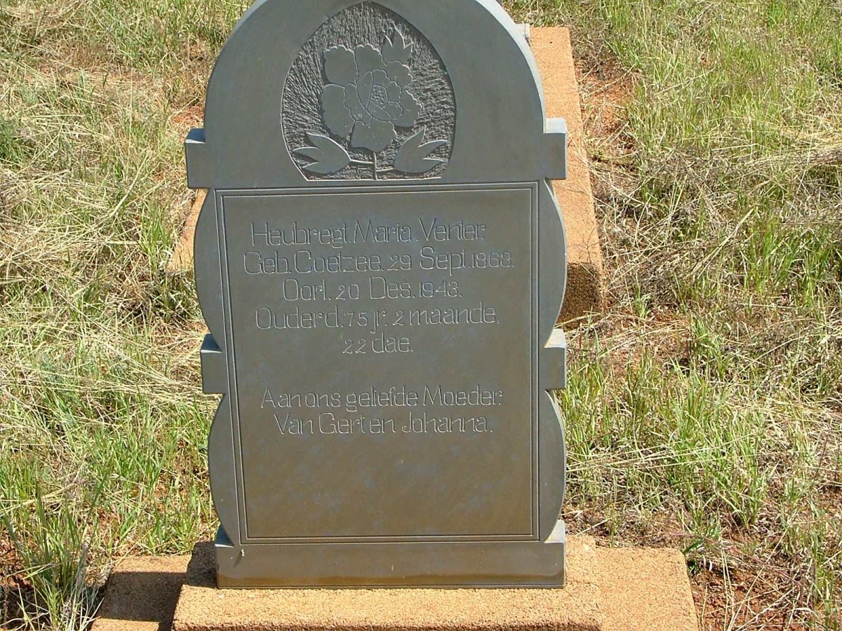 VENTER Heubregt Maria nee COETZEE 1868-1943