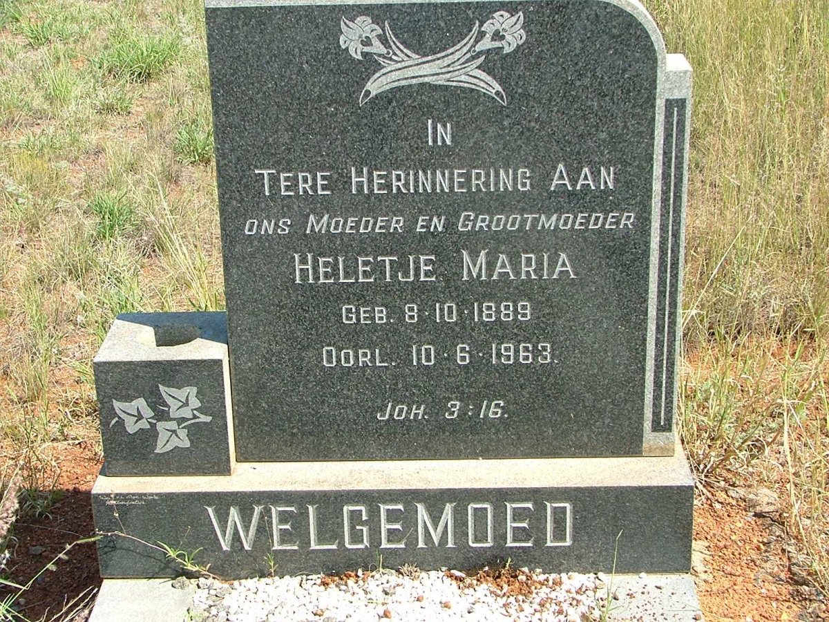 WELGEMOED Heletje Maria 1889-1963