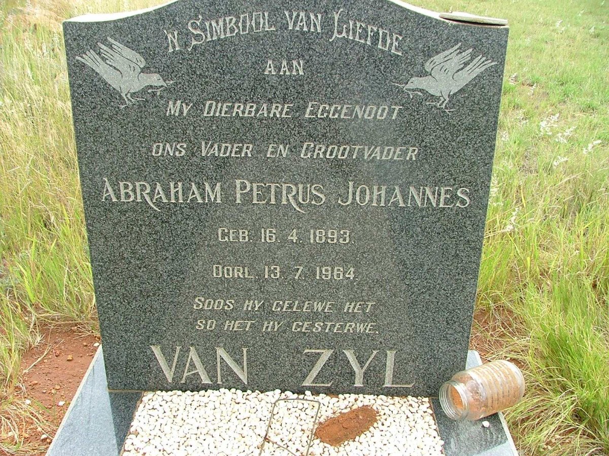 ZYL Abraham Petrus Johannes, van 1893-1964