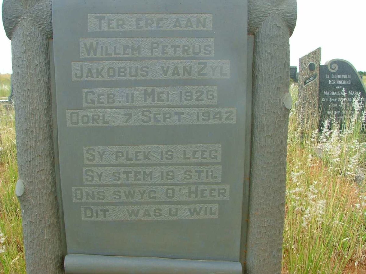 ZYL Willem Petrus Jakobus, van 1926-1942