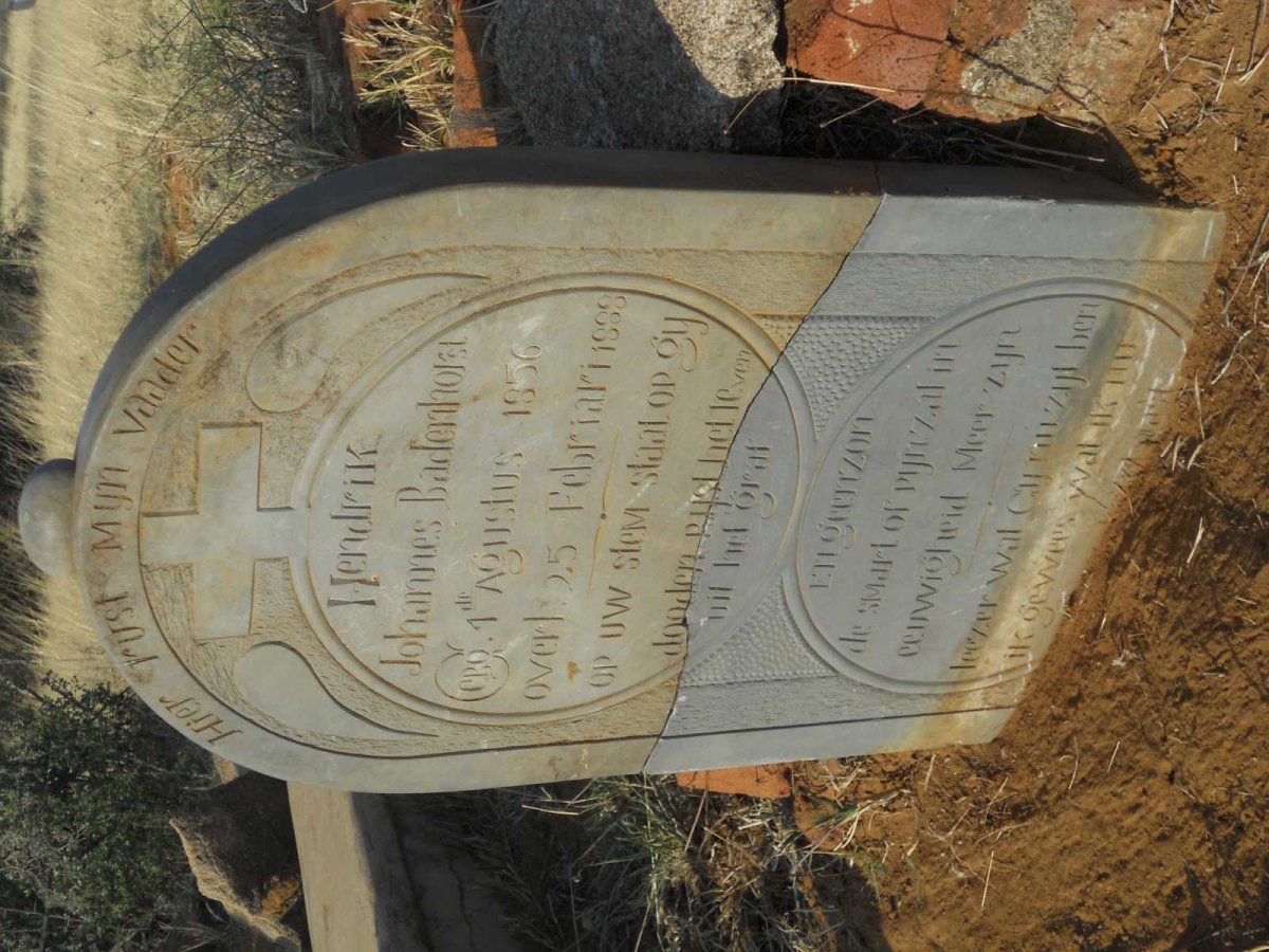 BADENHORST Hendrik Johannes 1856-1888