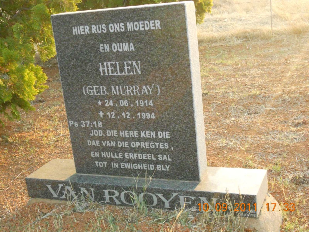 ROOYEN Helen, van nee MURRAY 1914-1994