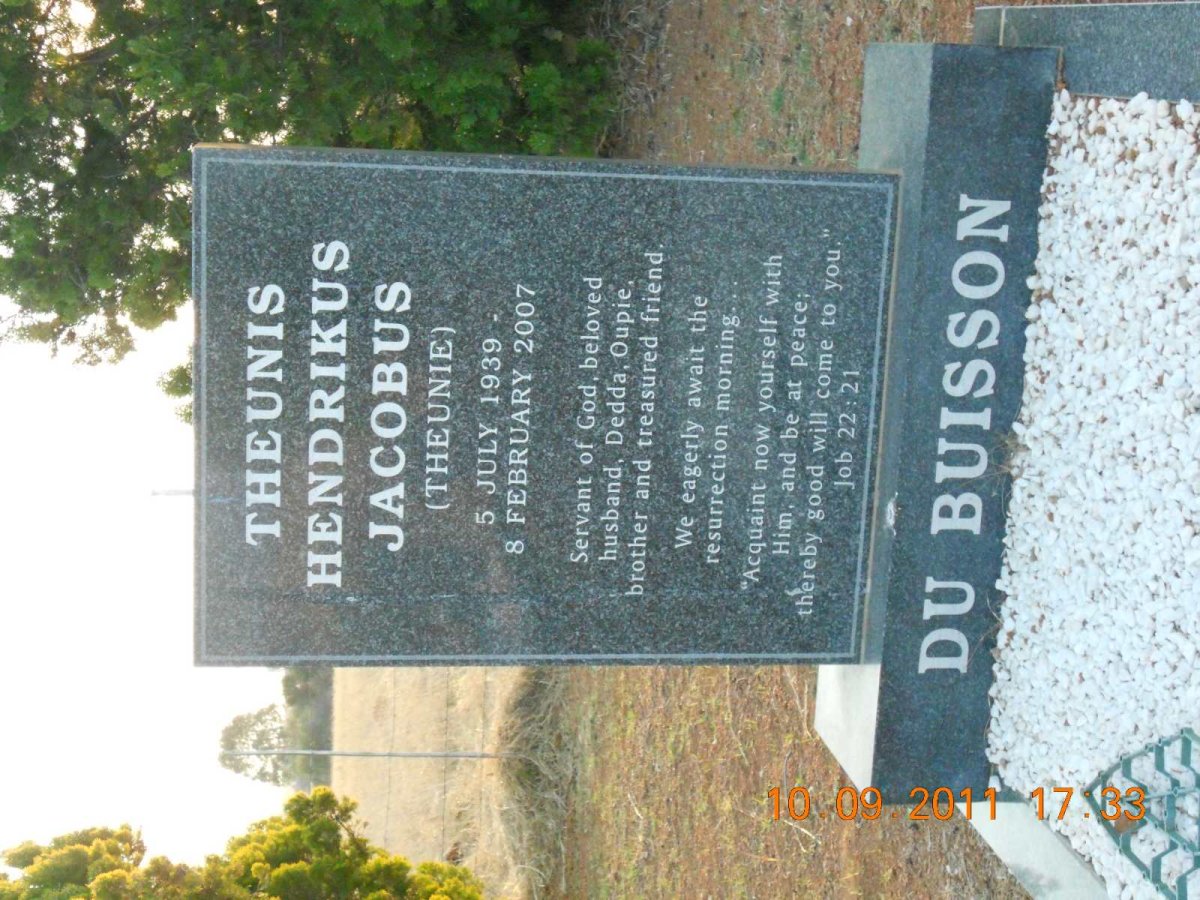 BUISSON Theunis Hendrikus Jacobus, du 1939-2007