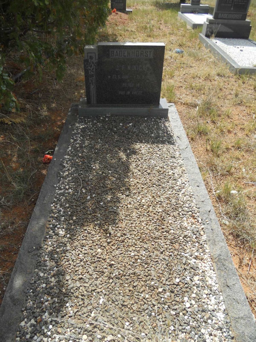 BADENHORST J.F.N. 1915-1970