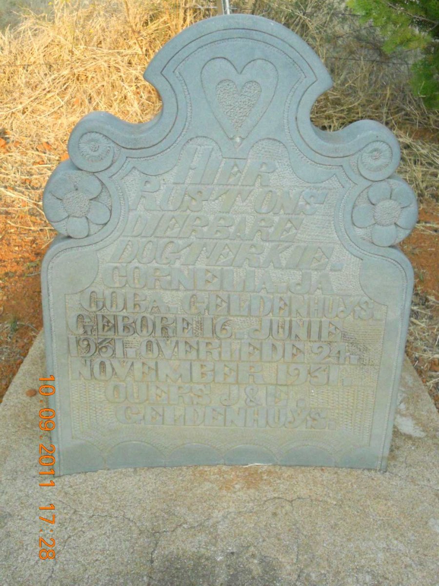 GELDENHUYS Cornelia Jacoba 1931-1931