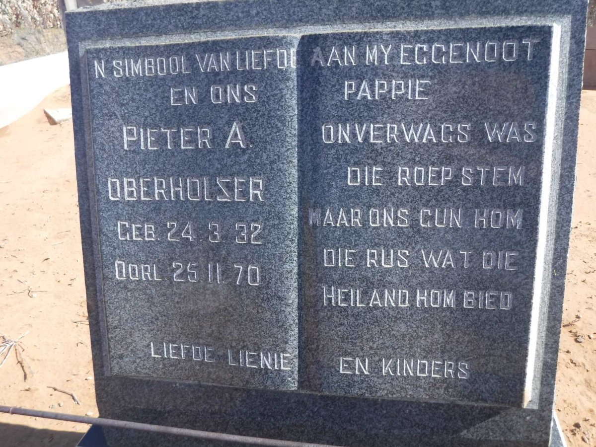 OBERHOLZER Pieter A. 1932-1970