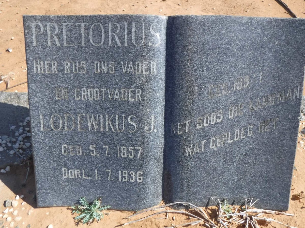 PRETORIUS Lodewikus J. 1857-1936