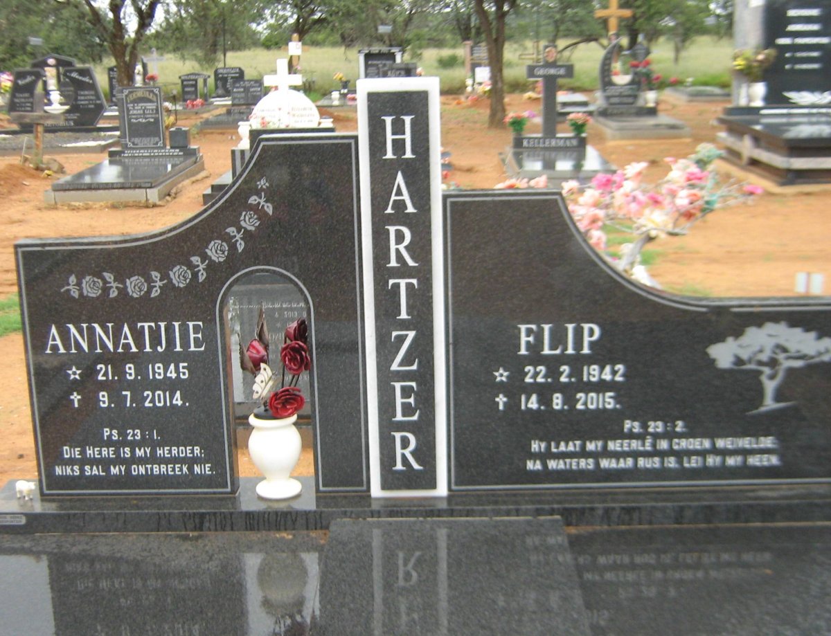 HARTZER Flip 1942-2015 &amp; Annatjie 1945-2014