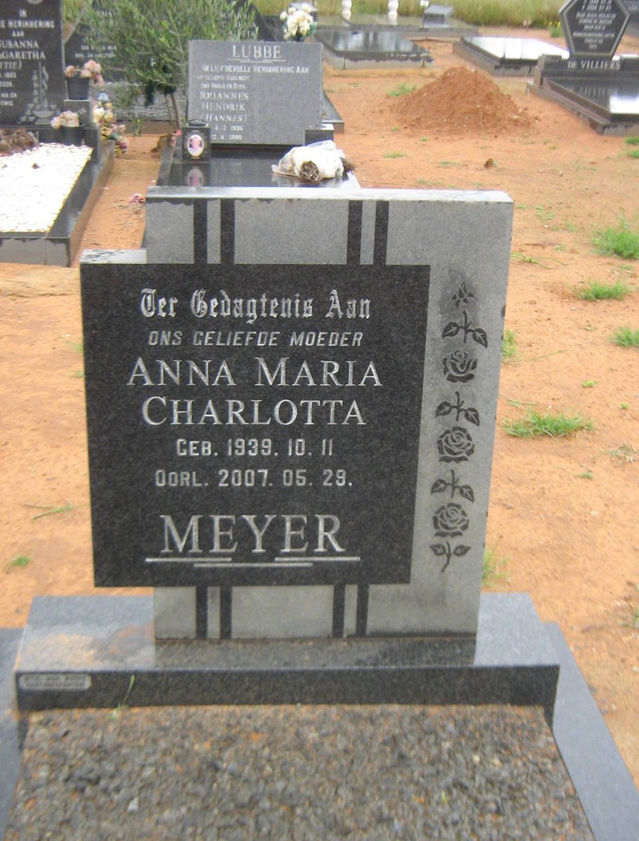 MEYER Anna Maria Charlotta 1939-2007