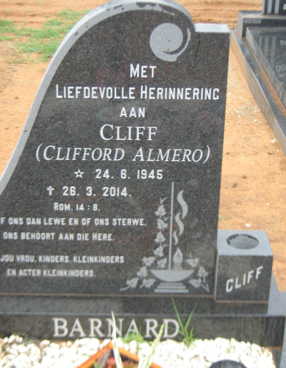 BARNARD Clifford Almero 1945-2014