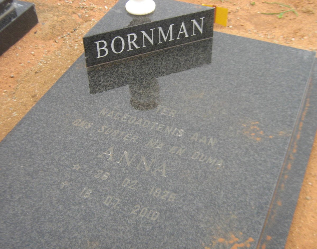 BORNMAN Anna 1928-2010