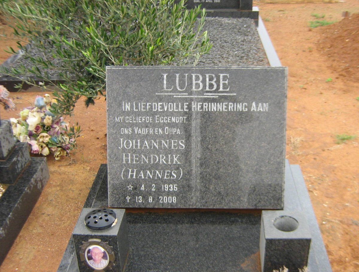 LUBBE Johannes Hendrik 1935-2008