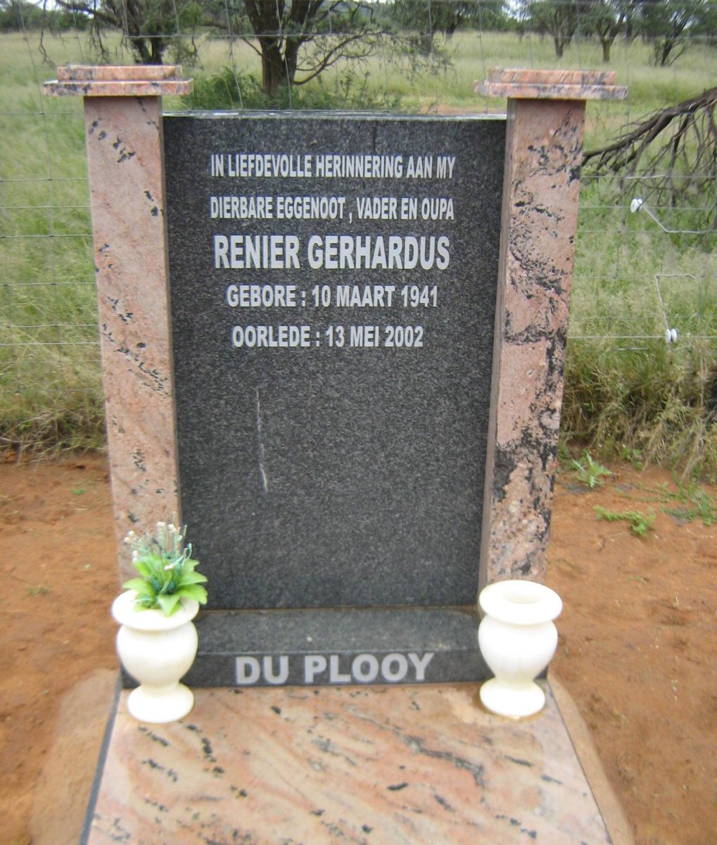 PLOOY Renier Gerhardus, du 1941-2002